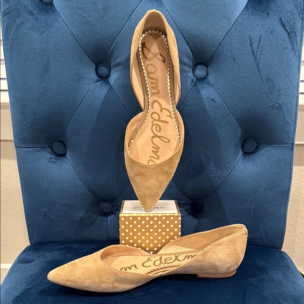 Sam Edelman Tan Suede Flats
